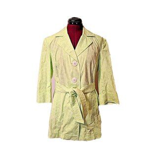 Madison Hill New York Trench Coat Multicolor Women Size Medium Cotton Bl…